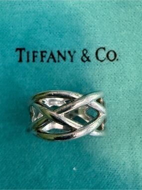 Tiffany & Co. Sterling Silver Celtic Knot Ring - Size 8